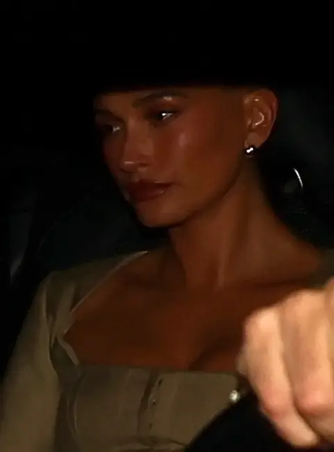 Hailey Bieber Spotted Leaving The Bird Streets Club in West Hollywood 05-24-25