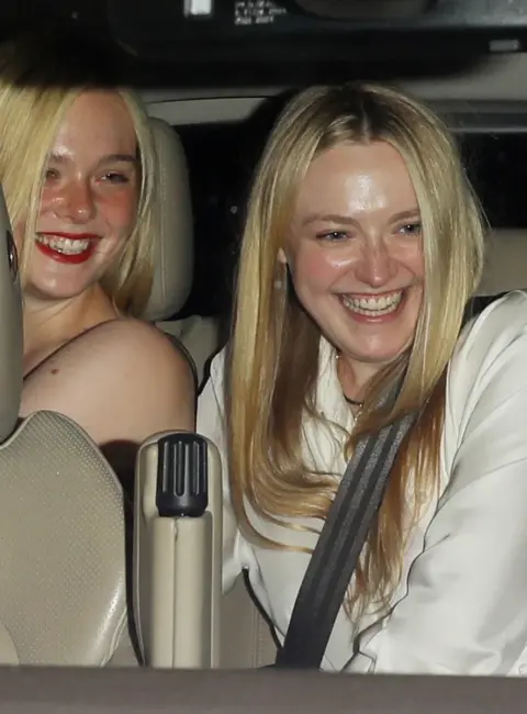 Fanning Sisters Dakota and Elle Enjoy a Night Out at Giorgio Baldi 07-15-25