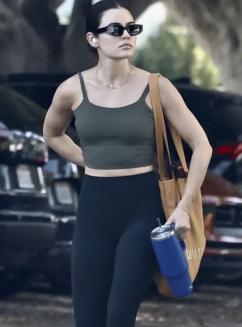 Lucy Hale Hits the Gym for a Morning Workout 08-30-2025