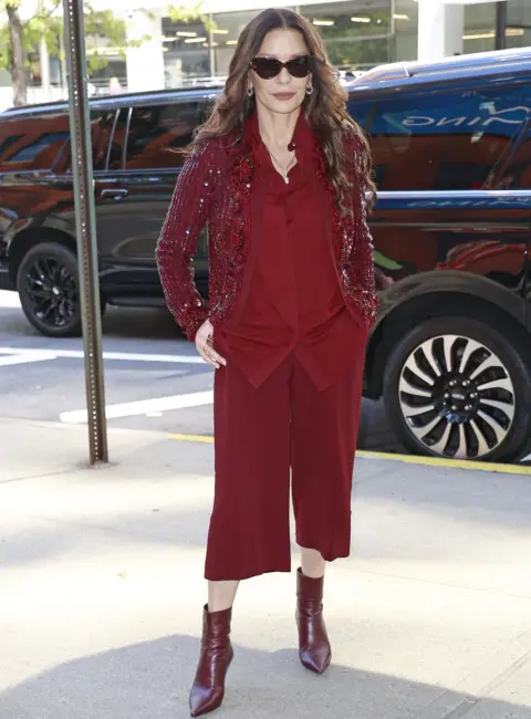 Catherine Zeta-Jones was Seen Arriving at the CBS Broadcast Center in New York City 09-04-2025